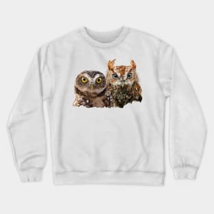 Little Owl and Scops Owl Crewneck Sweatshirt